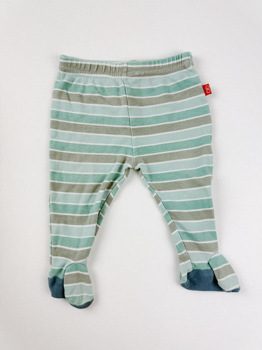 STRIPE FOOTIE LEGGINGS - 6M