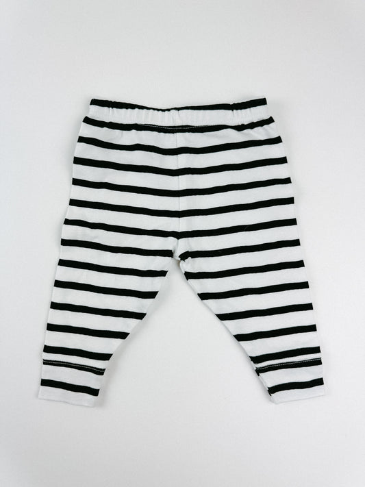 BLACK + WHITE STRIPE LEGGINGS - 3M