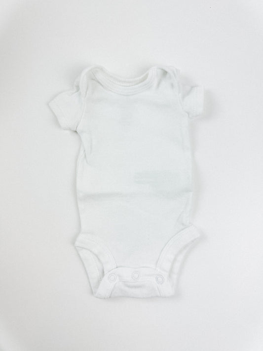 WHITE PREEMIE ONESIE