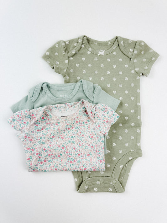 SHORT SLEEVE ONESIE BUNDLE - 3M