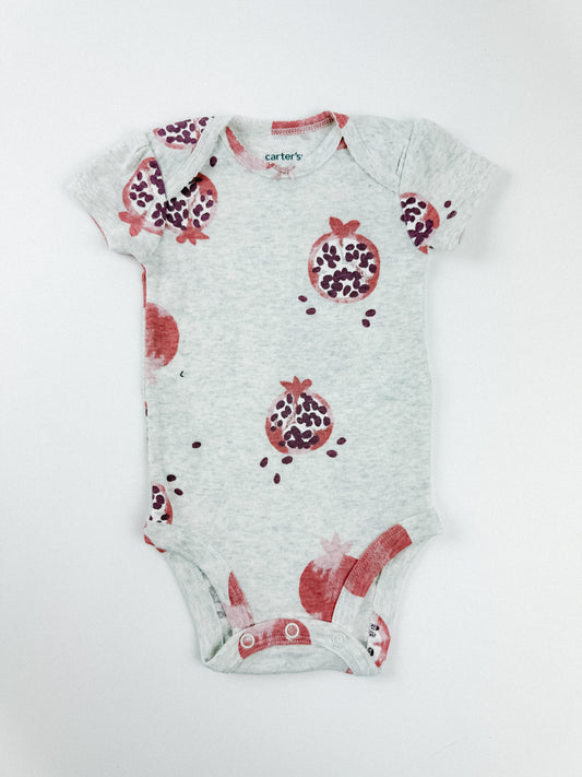 POMEGRANATE ONESIE - 3M