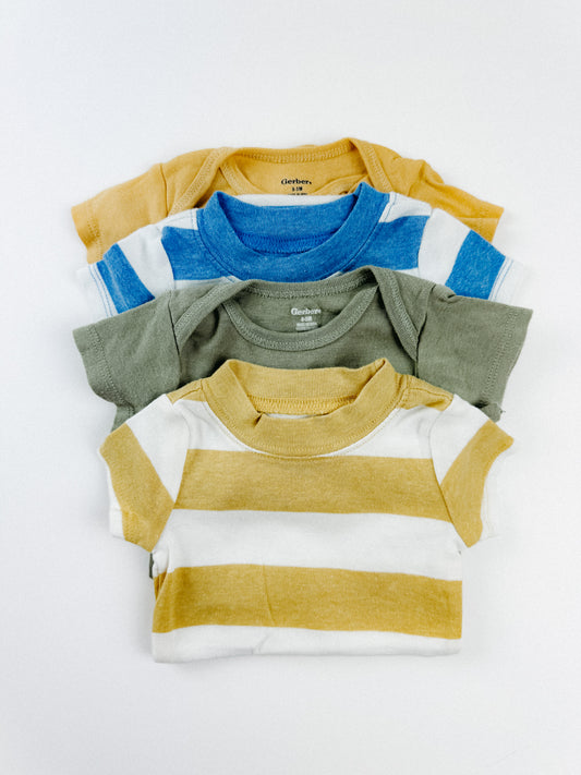 PRIMARY SHORT LEEVE ONESIE BUNDLE - 3M