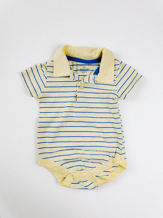 STRIPE YELLOW ONESIE - 3M
