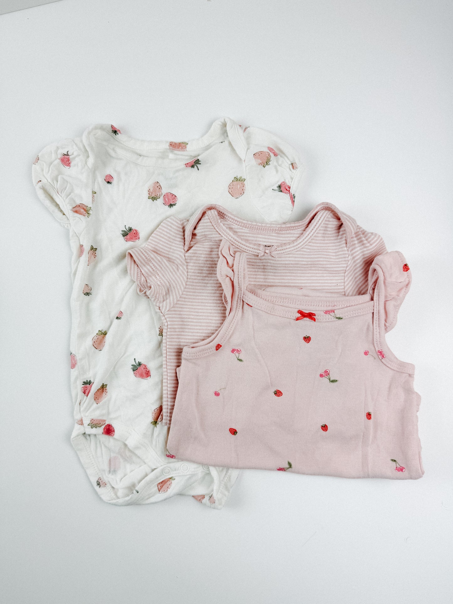 STRAWBERRY ONESIE BUNDLE - 9M