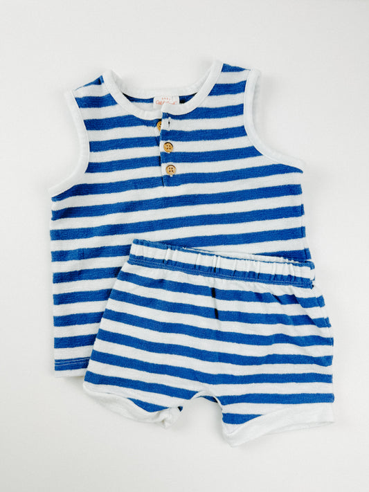 STRIPE TERRY SET - 18M