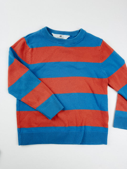 BLUE + RED STRIPE SWEATER - 5/6