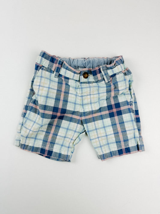 PLAID SHORTS - 18M