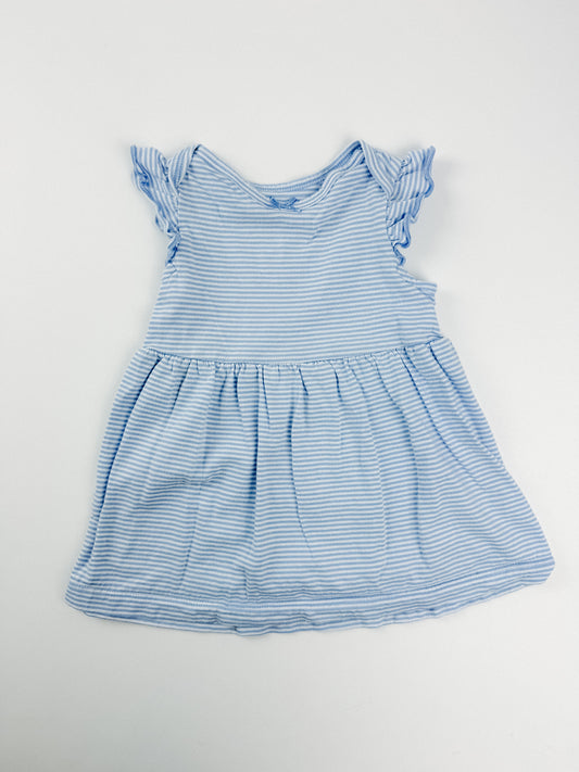 BLUE STRIPE DRESS - 6M