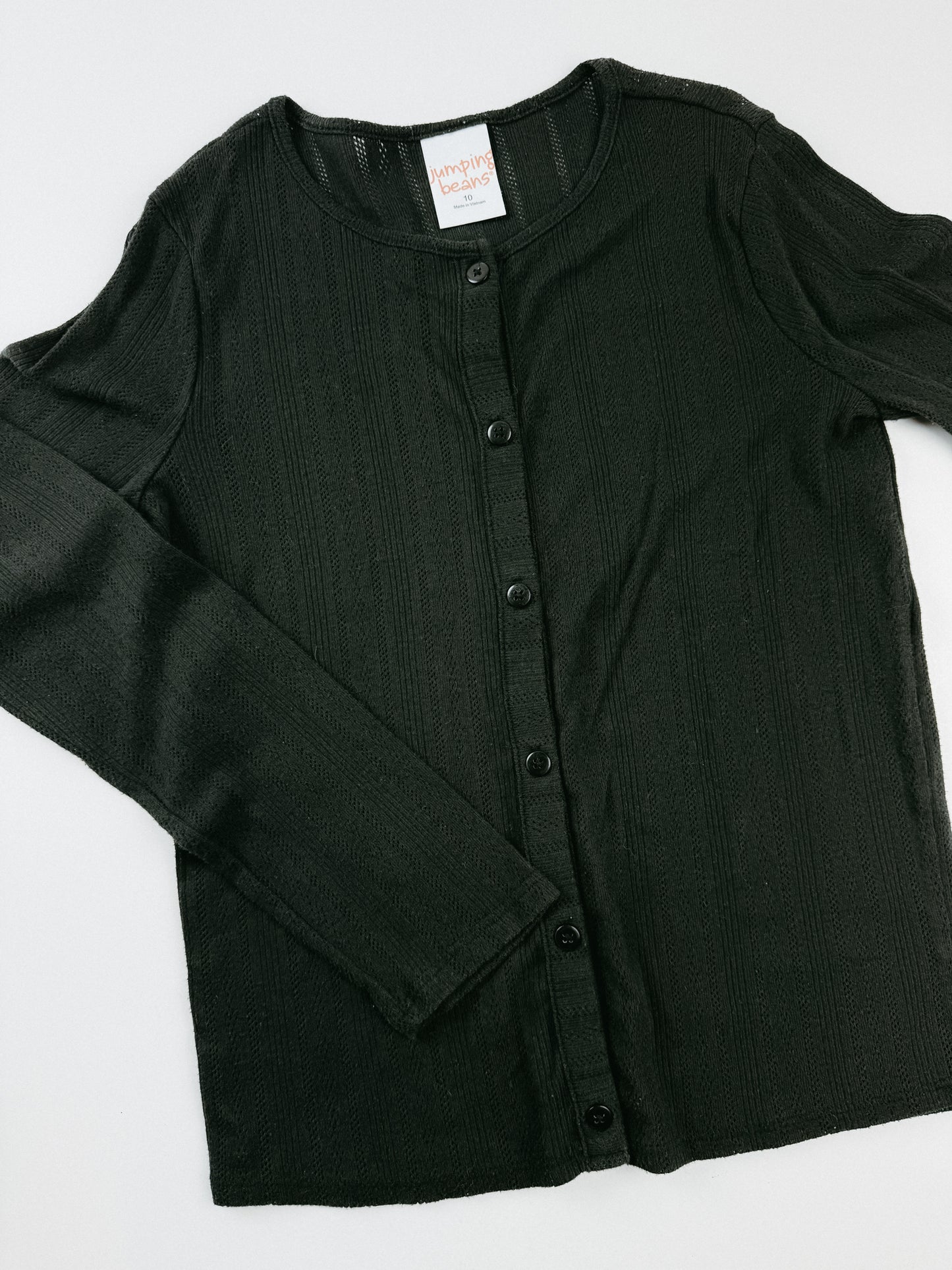 BLACK POINTELLE TOP - 10