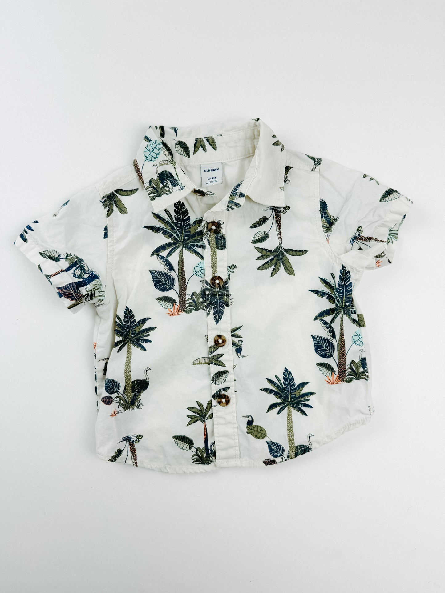 TROPICAL BUTTON-UP TOP - 6M