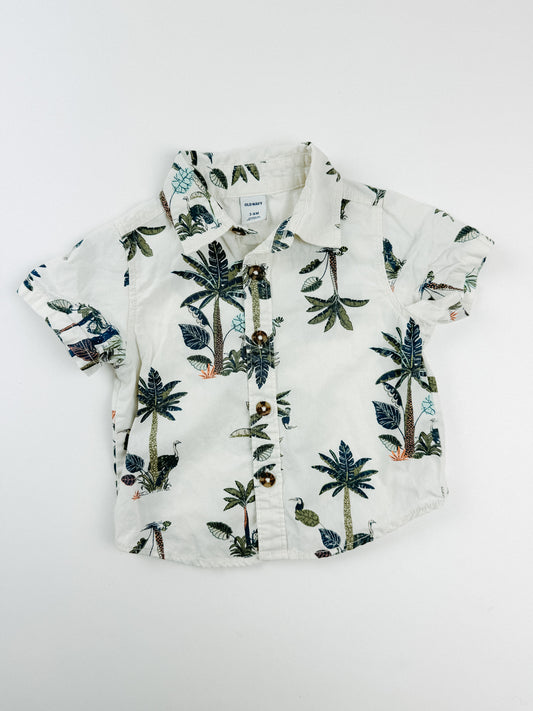 TROPICAL BUTTON-UP TOP - 6M