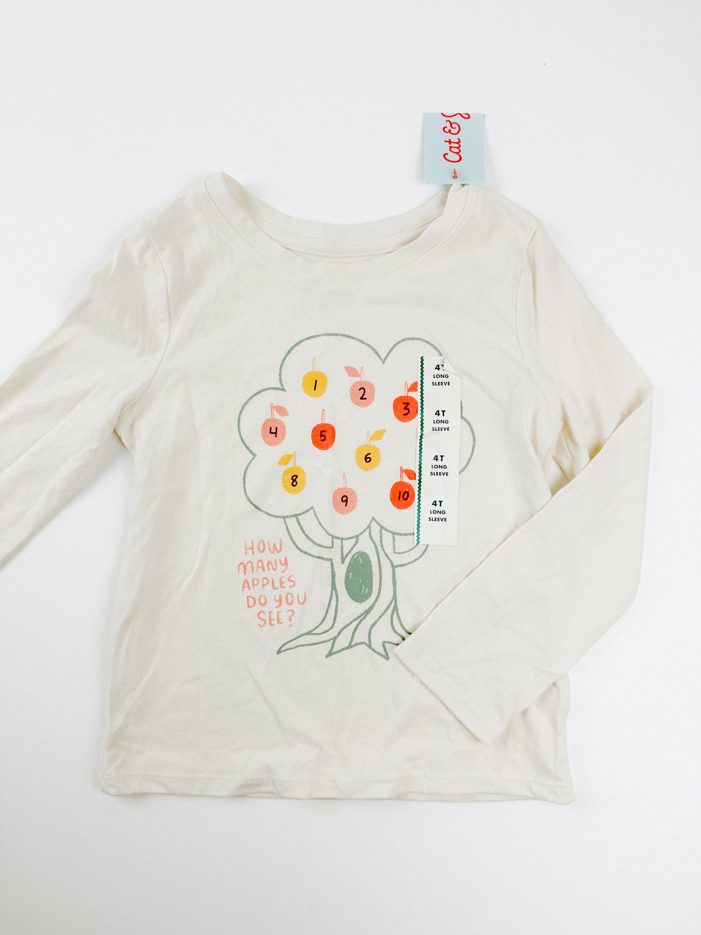 APPLE LONG SLEEVE TEE - 4T