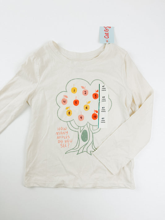 APPLE LONG SLEEVE TEE - 4T