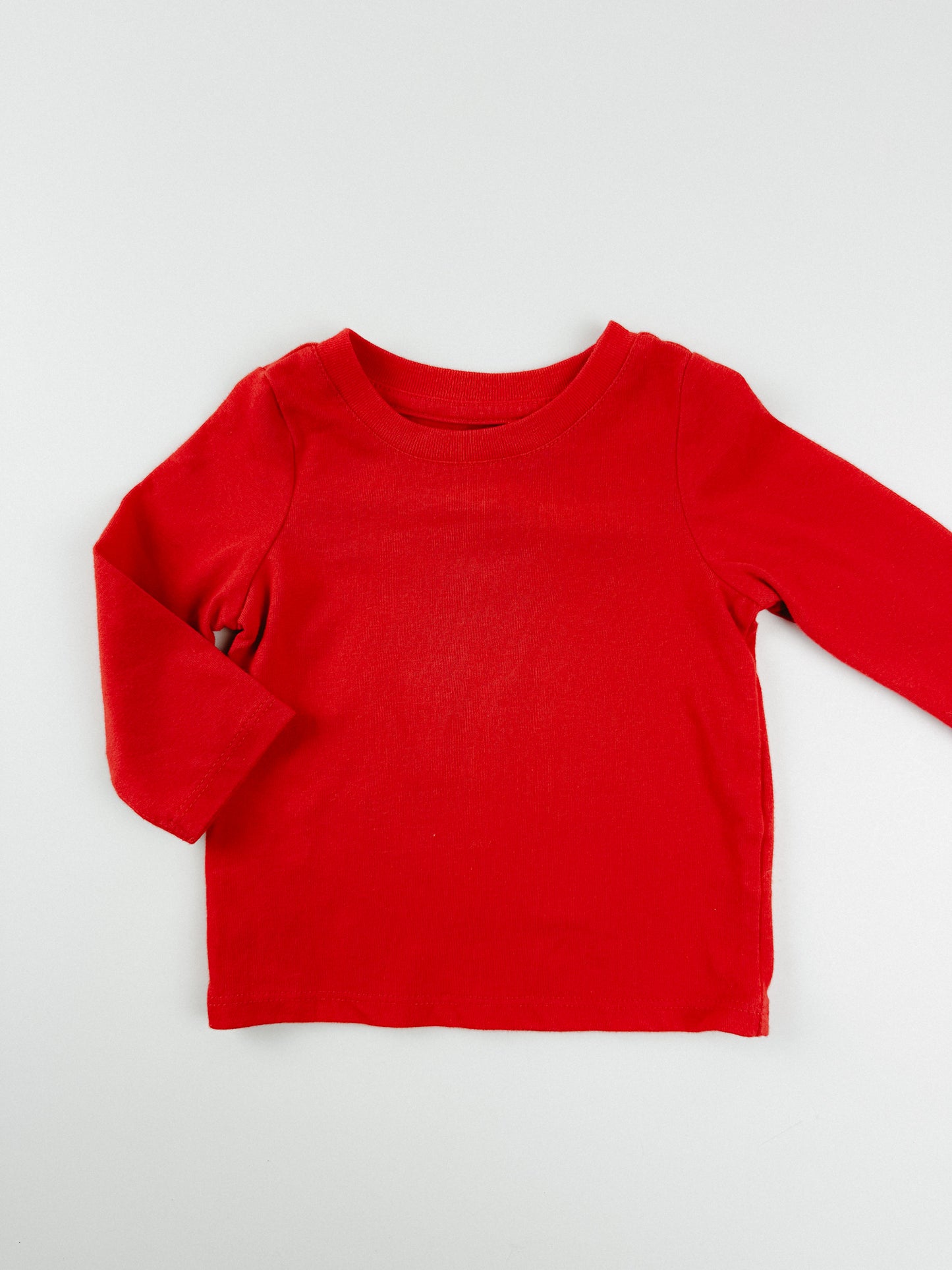 RED LONG SLEEVE TOP - 6M