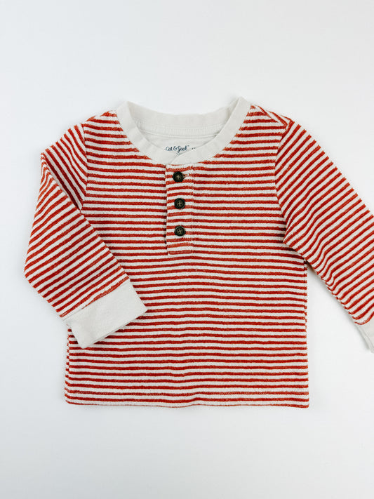 RUST STRIPE T-SHIRT - 12M