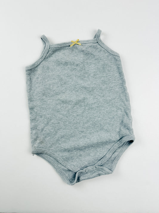 YELLOW BOW ONESIE - 24M