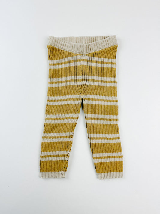 YELLOW KNIT LEGGINGS - 12M
