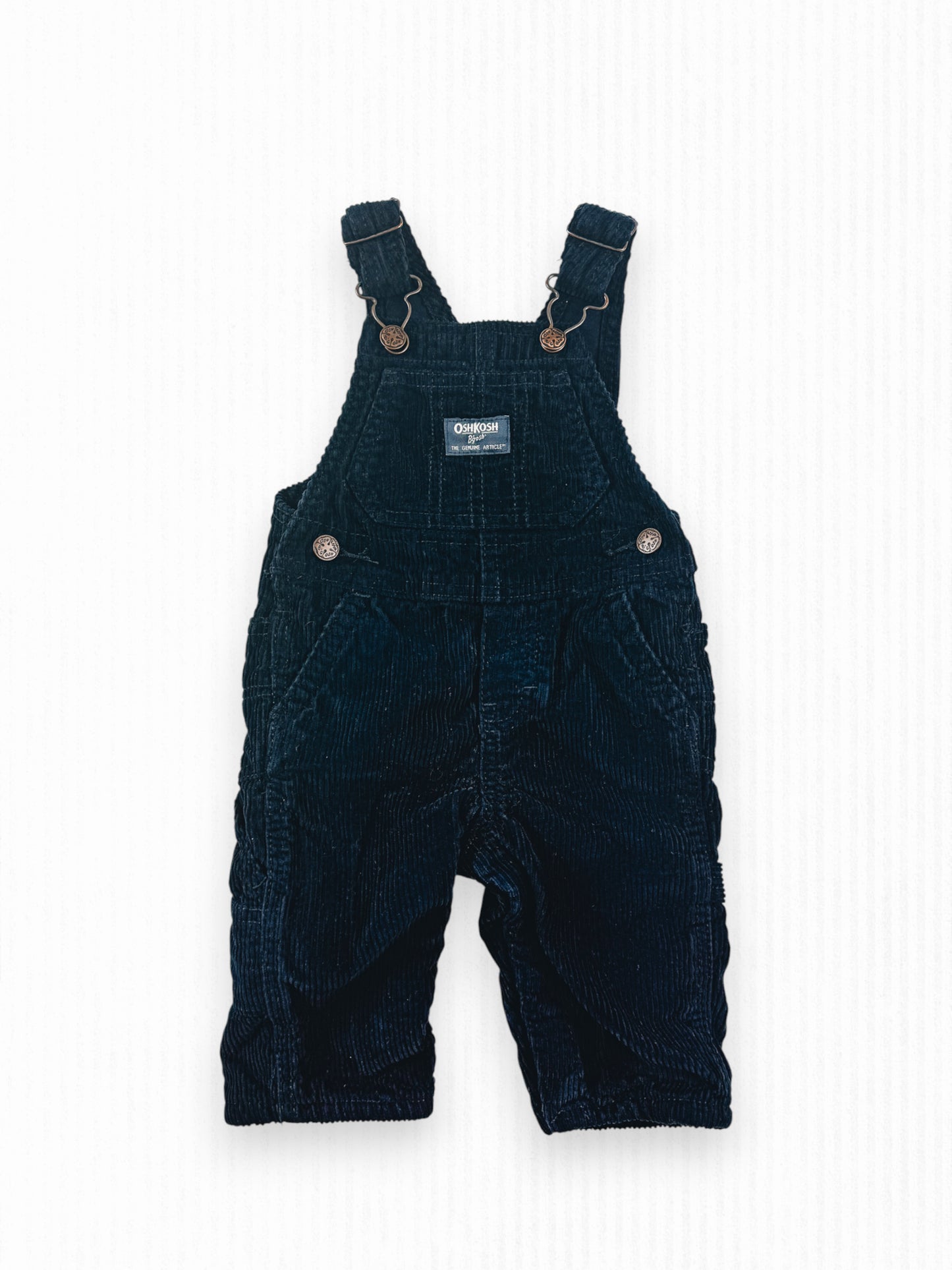 NAVY CORDUROY OSH KOSH OVERALLS - 6M