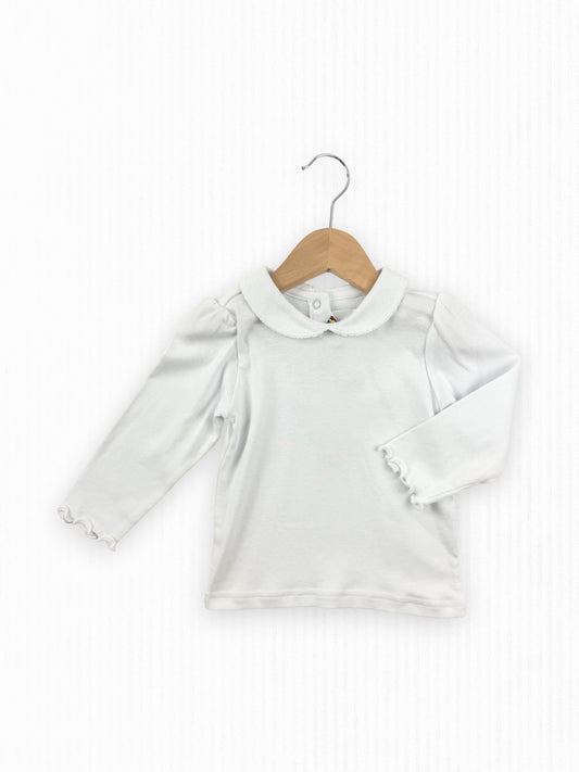 FROGS FRILLS WHITE TOP - 12M