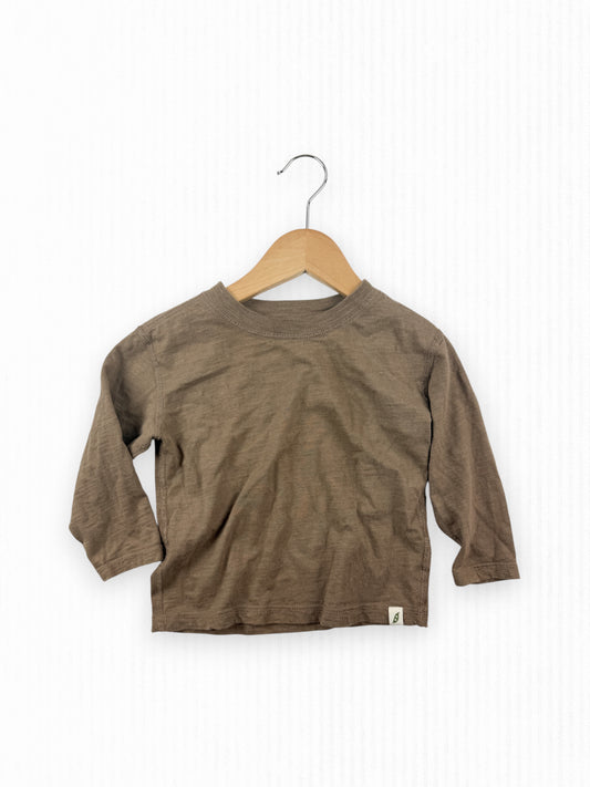 BROWN ORGANIC TEE - 18M