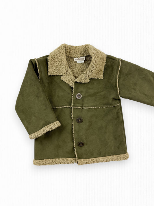 OLIVE GREEN COAT - 24M