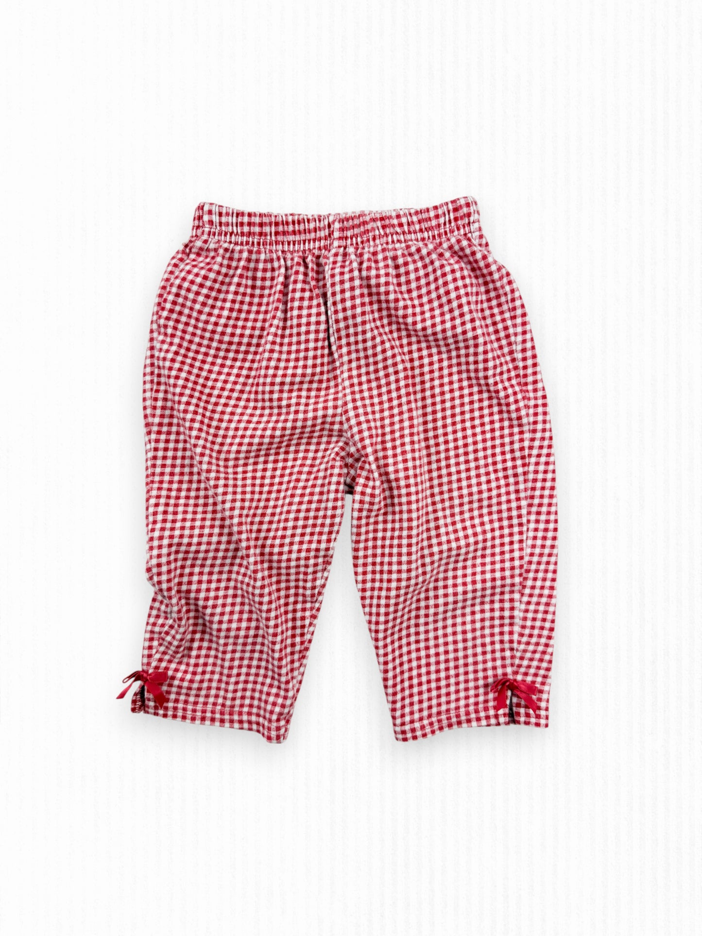 RED PLAID PANTS - 18M