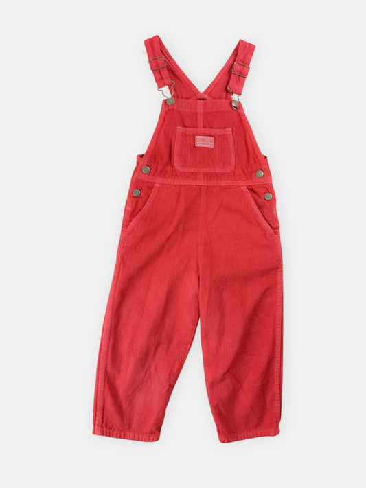 OVERDYE CORAL OSHKOSH OVERALLS - 4T