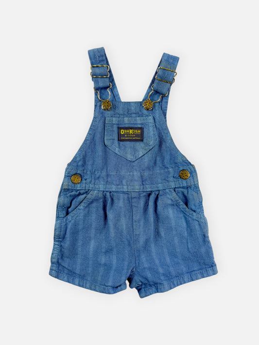 VINTAGE OSHKOSH OVERYDE PAPER TAG SHORTALLS - 12M
