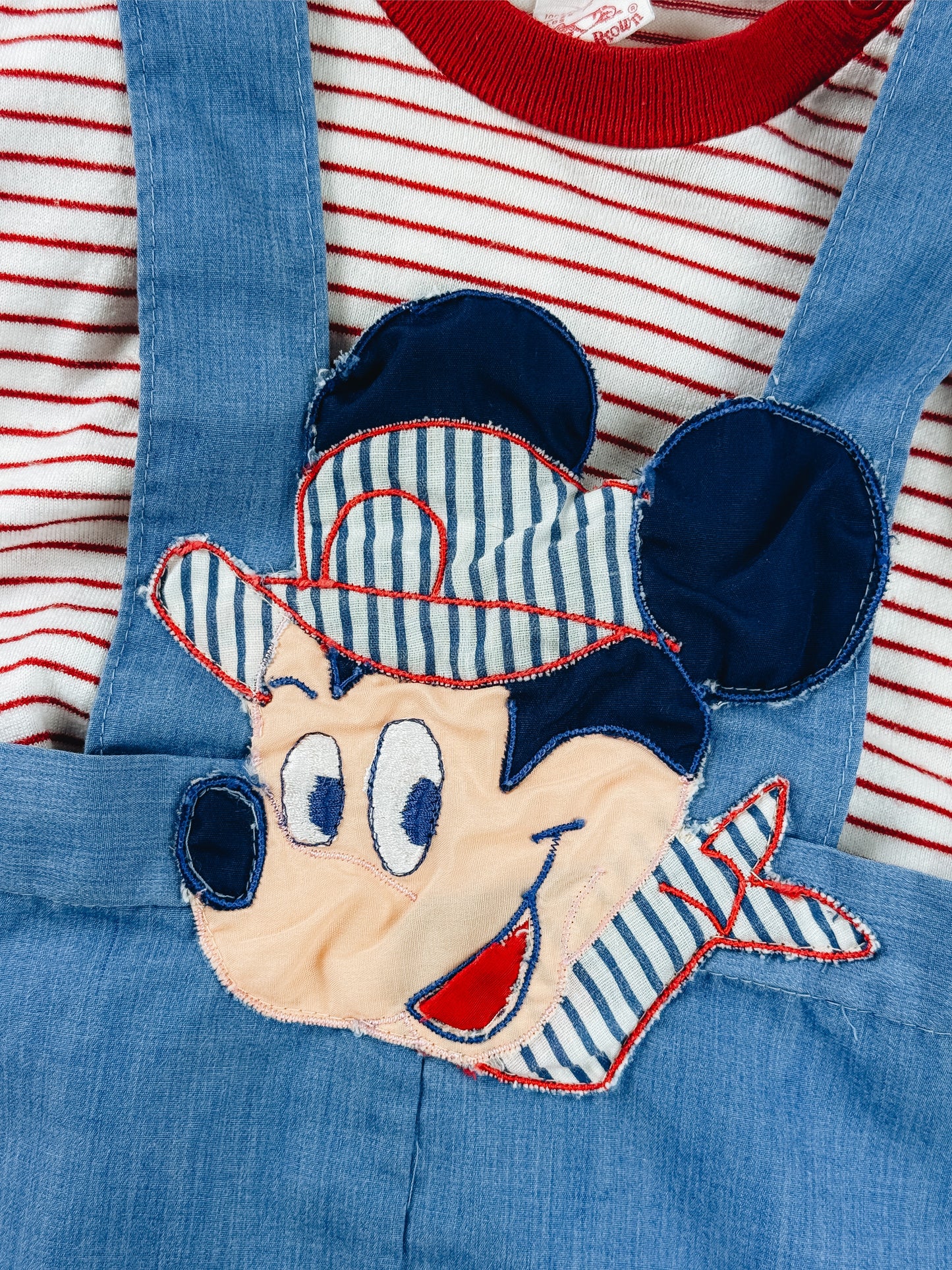 VINTAGE MICKEY MOUSE ROMPER  SET - 12M