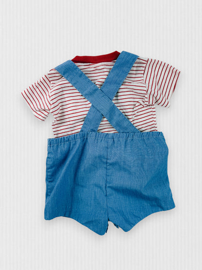 VINTAGE MICKEY MOUSE ROMPER  SET - 12M