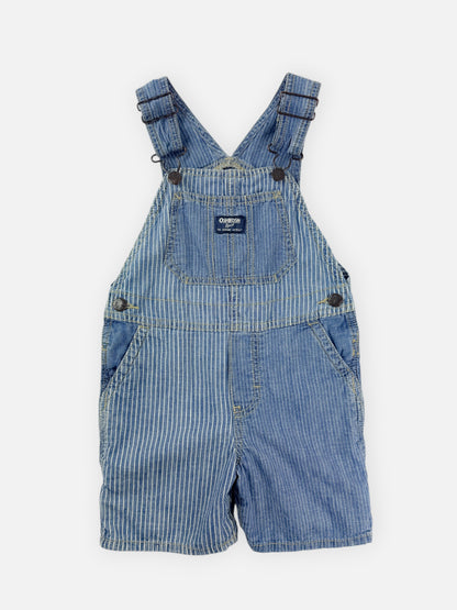 OSHKOSH STRIPE SHORTALLS - 4T