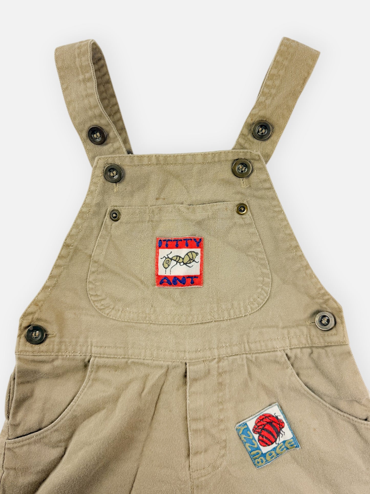 KHAKI BUGGY SHORTALLS - 3T