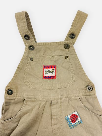 KHAKI BUGGY SHORTALLS - 3T