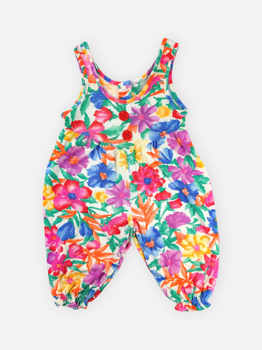 BRIGHT FLORAL VINTAGE ROMPER - 24M