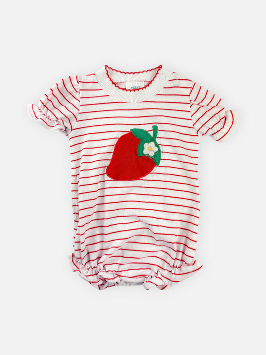 VINTAGE STRAWBERRY ONESIE - 12M