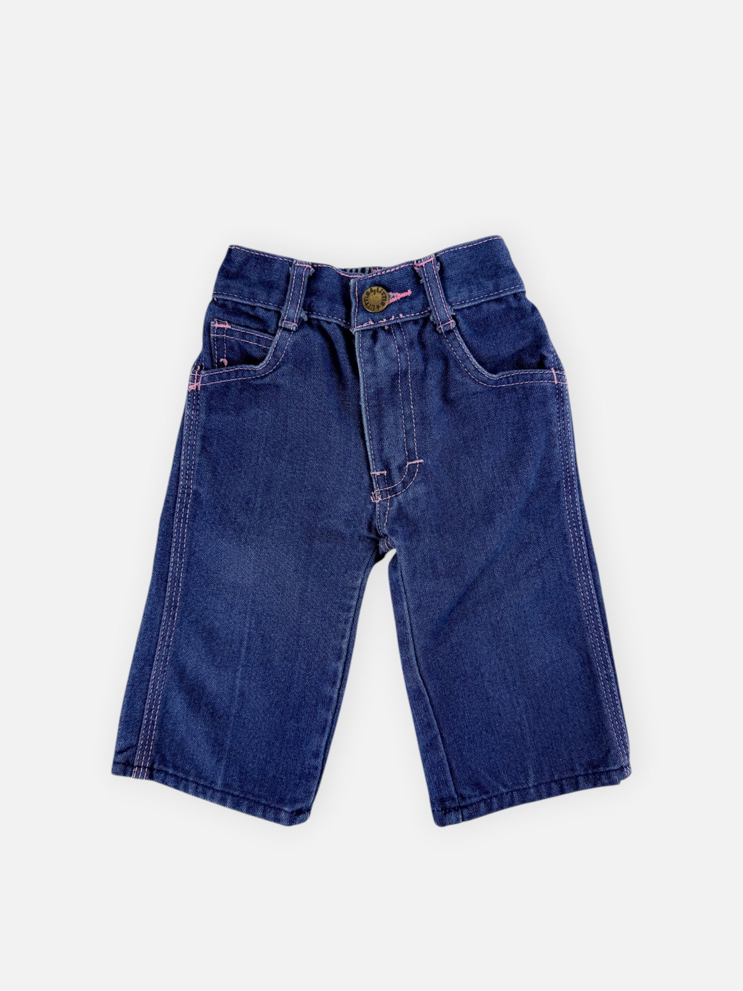VINTAGE EMBROIDERED BUNNY JEANS - 12M
