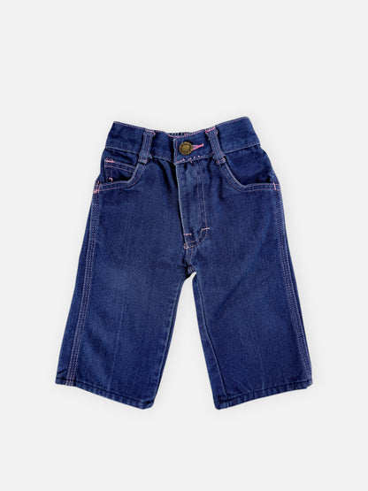 VINTAGE EMBROIDERED BUNNY JEANS - 12M
