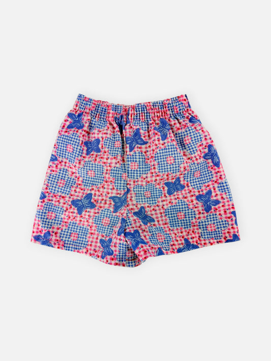 VINTAGE PINK BLUE SHORTS - 3T