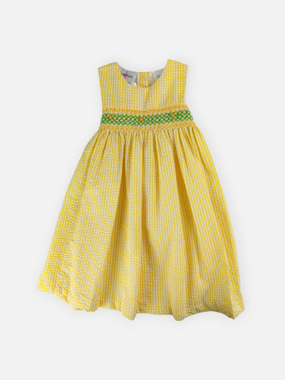 VINTAGE YELLOW GINGHAM DRESS - 3T