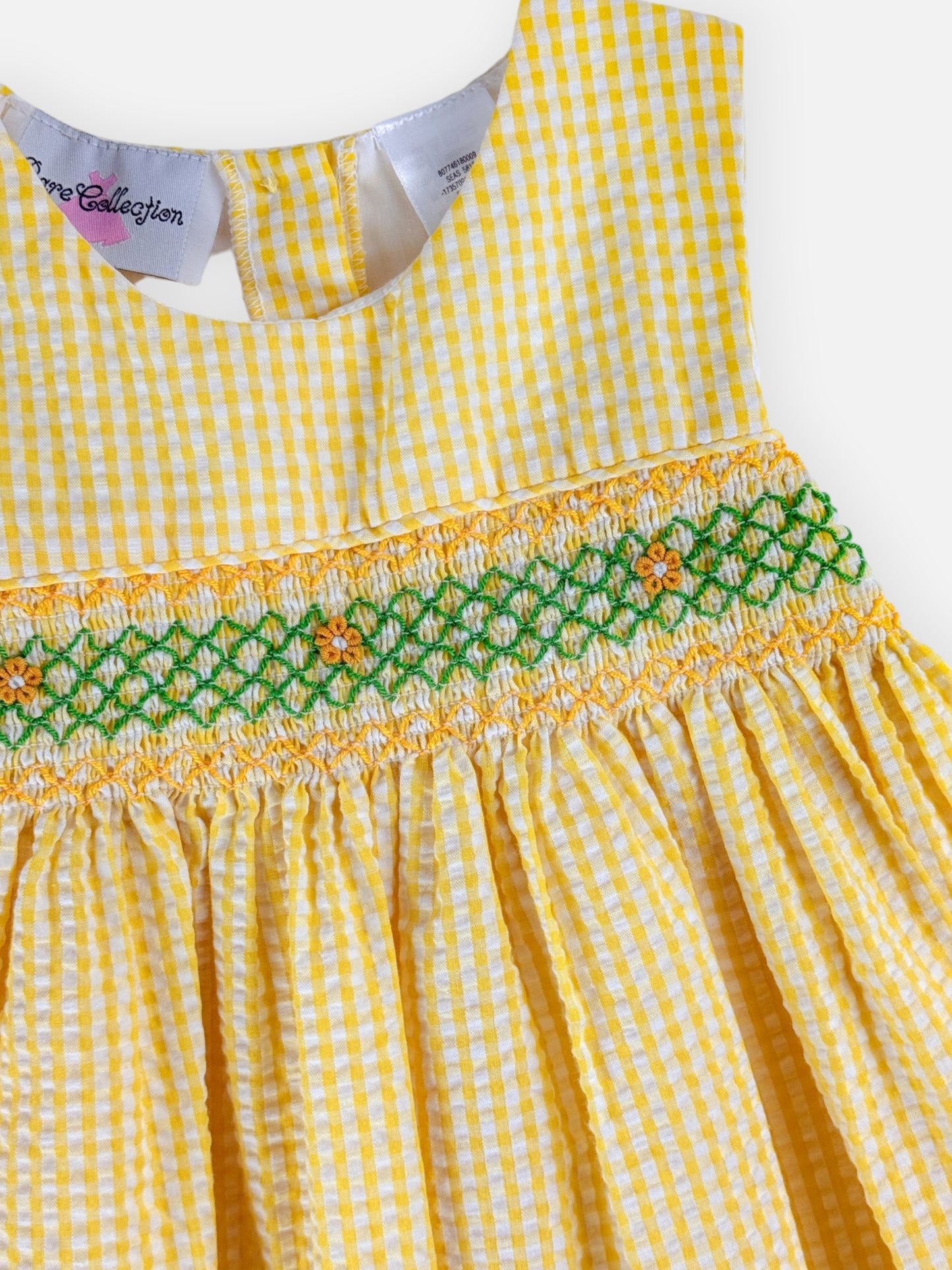 VINTAGE YELLOW GINGHAM DRESS - 3T