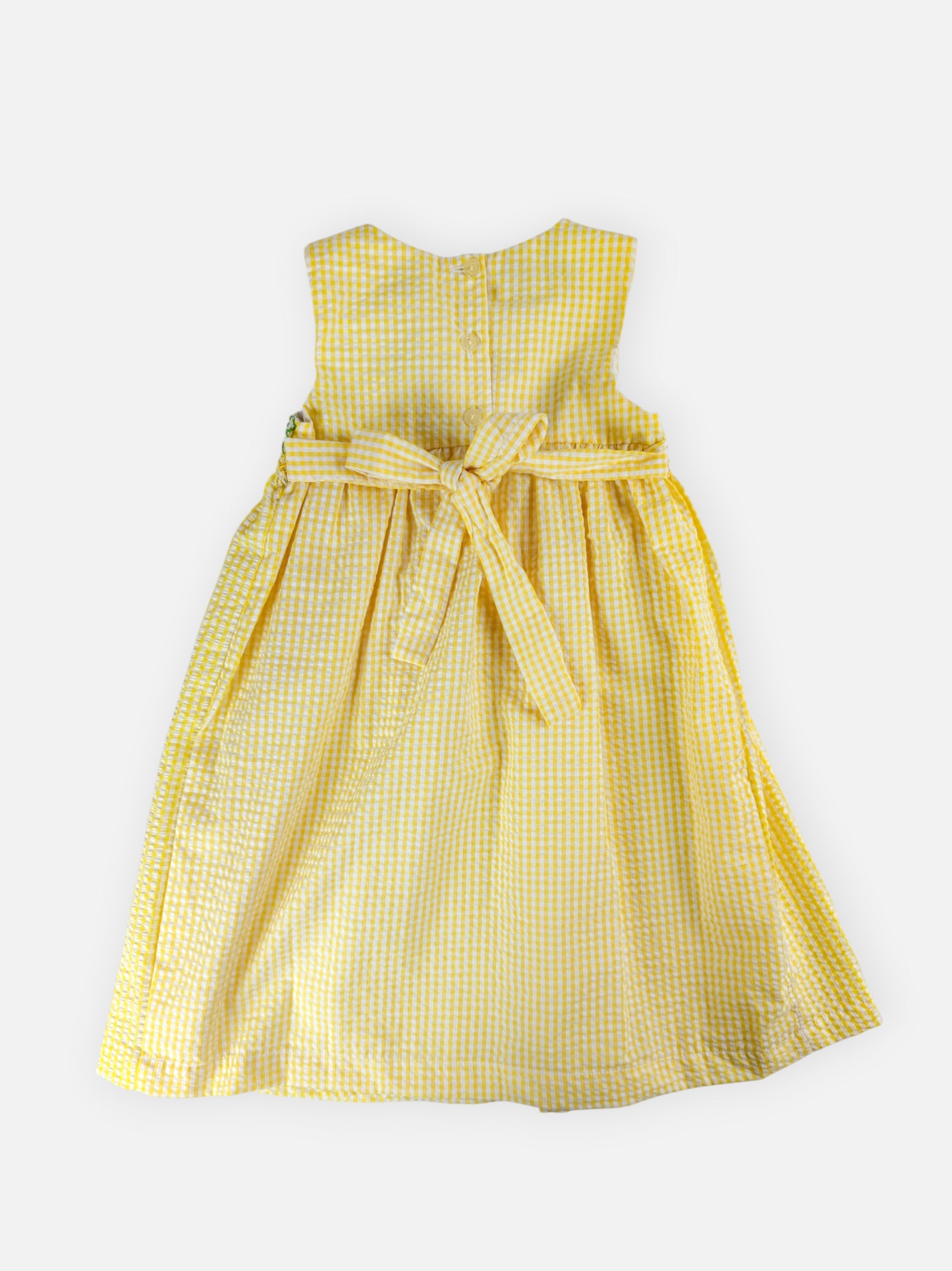 VINTAGE YELLOW GINGHAM DRESS - 3T