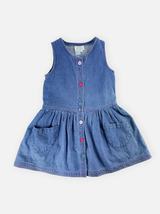 VINTAGE DENIM BUTTON DRESS - 6