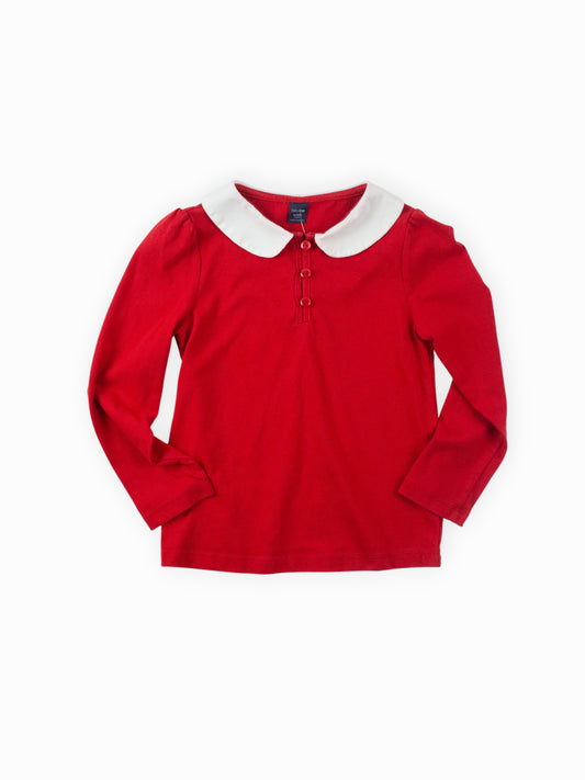 RED BABY GAP PETERPAN TOP - 4T