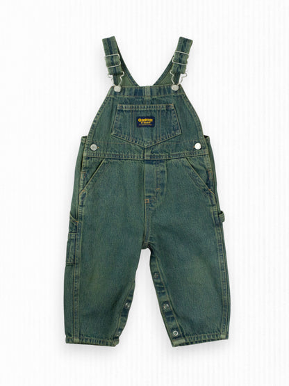 GREEN WASH OSH KOSH OVERALLS - 18M