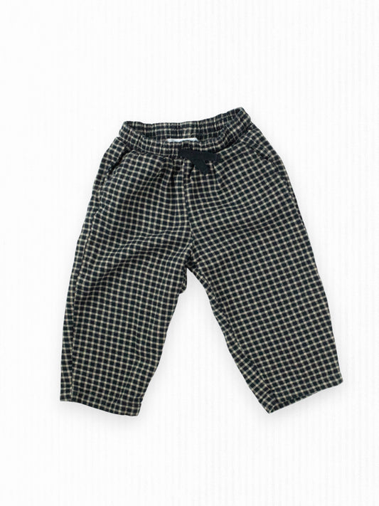 BLACK PLAID PANTS - 18M