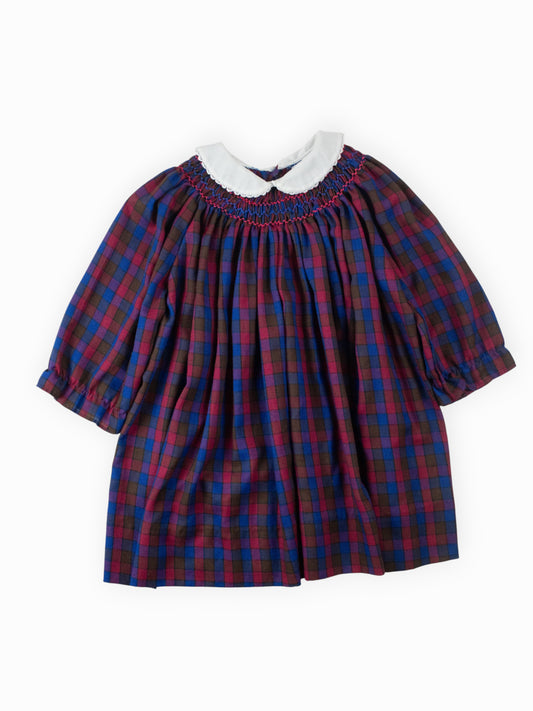 VINTAGE SMOCKERY HOLIDAY DRESS - 4T