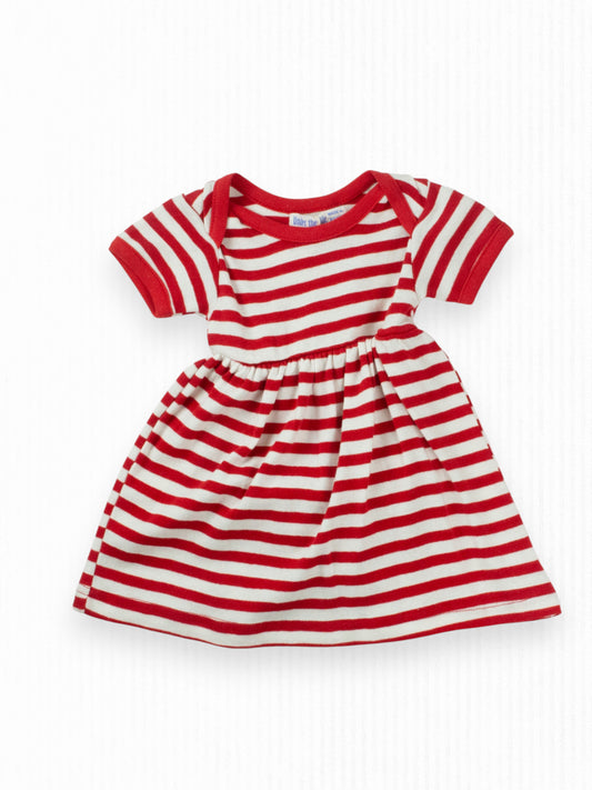 RED & WHITE STRIPED DRESS - 3M