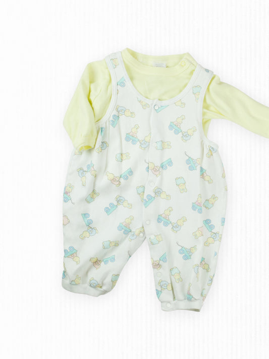 VINTAGE BUNNY ROMPER SET - 6M