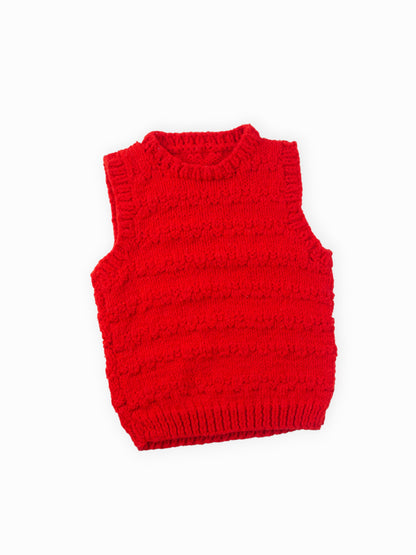 VINTAGE HANDMADE KNIT VEST - 5T
