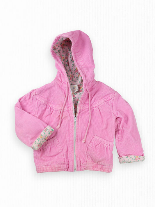 VINTAGE PINK CORDUROY COAT - 2T